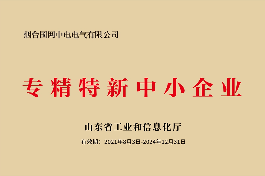 国网中电公司：山东省专精特新中小企业