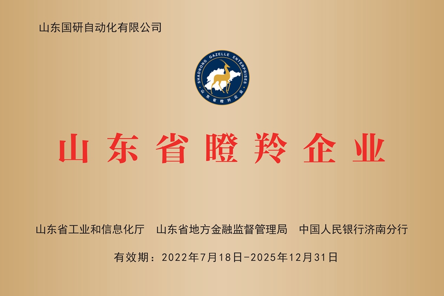 山东国研：山东省瞪羚企业